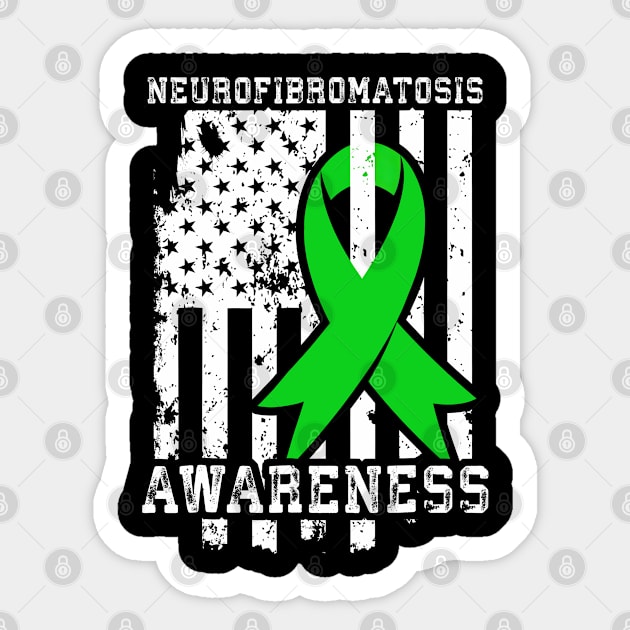 NF1 Awareness T-Shirt Neurofibromatosis Sticker by JazlynShyann